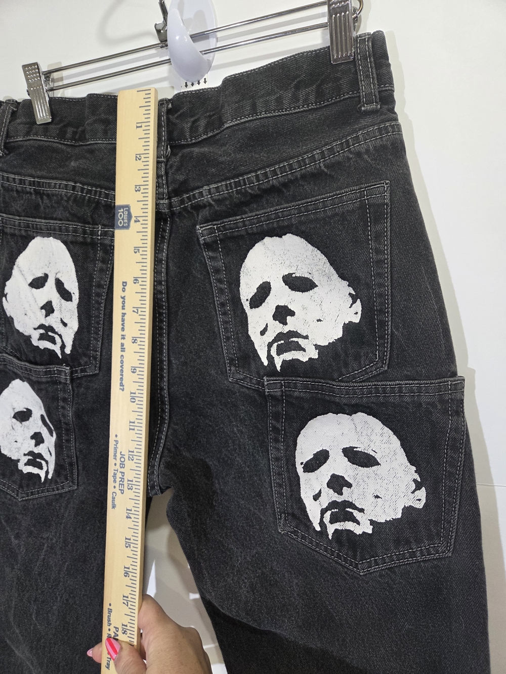 Men's Horror Streetwear Jeans Y2K Hip Hop Jeans - Picture 10 of 13